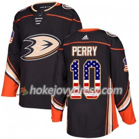 Pánské Hokejový Dres Anaheim Ducks Corey Perry 10 2017-2018 USA Flag Fashion Černá Adidas Authentic